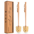 DEBETOOL 2-Pack Wooden Bottle Brush with Sisal Bristles