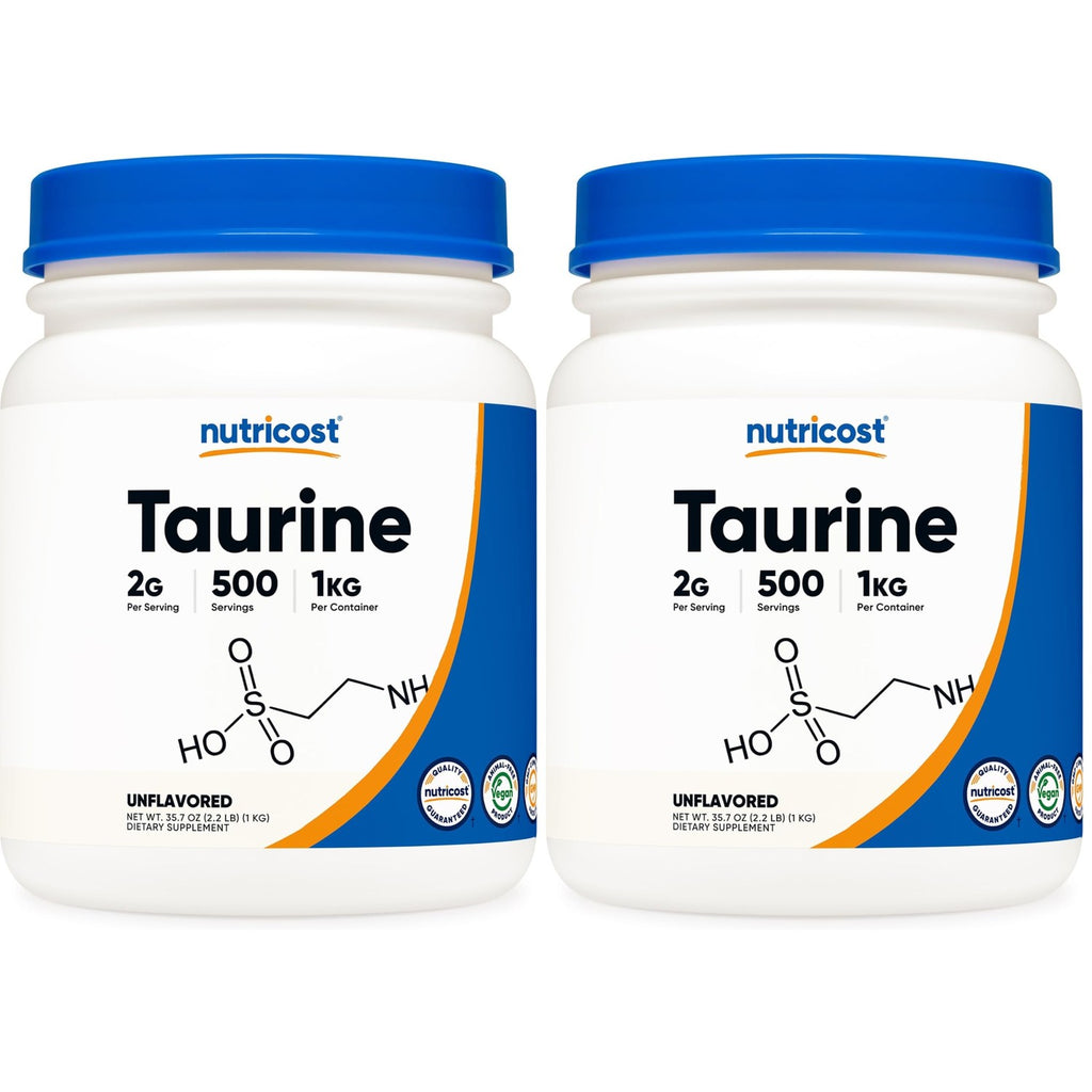 Nutricost Taurine Powder 250 Grams - 125 Servings, 2000mg Per Serving