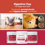 Clay Powder Anti Diarrhea for Dogs & Cats. Supports Gas Relief. Normalizes Gut PH in Dogs and Cats. Constipation Relief. Extra Large 7.40 oz.