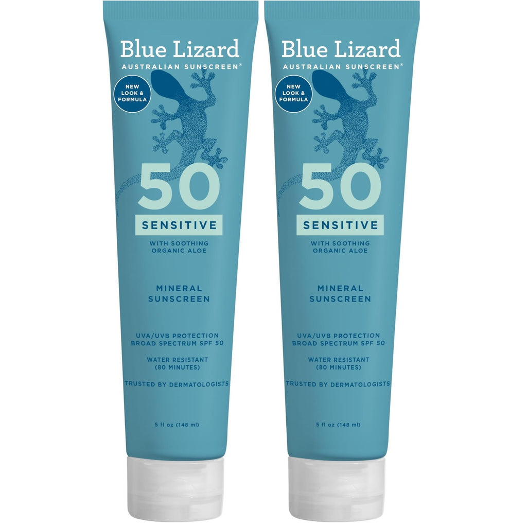 Buy now Blue Lizard Sensitive Mineral SPF 50 Sunscreen Lotion, 100% Mineral Sunscreen, UVA/UVB Protection, Infused with organic Aloe Vera, Soothes and Hydrates, 5 fl oz | with Zinc Oxide, 50+, Water Resistant, UVAUVB Protection, Sensitve at indiglob india