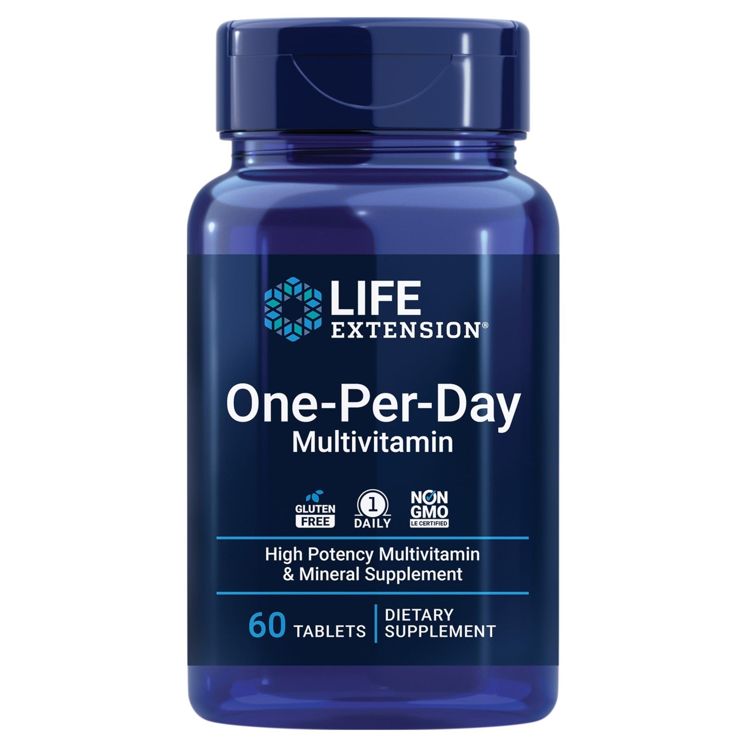 Life Extension One-Per-Day Multivitamin – Packed with Over 25 Vitamins, Minerals & Plant Extracts, Quercetin, 5-MTHF Folate & More – 1-Daily, Non-GMO, Gluten-Free – 60 Tablets