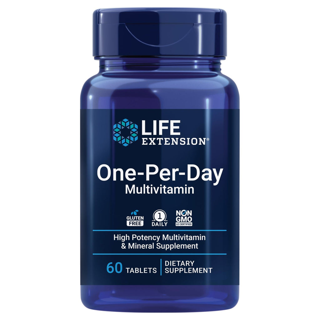 Life Extension One-Per-Day Multivitamin – Packed with Over 25 Vitamins, Minerals & Plant Extracts, Quercetin, 5-MTHF Folate & More – 1-Daily, Non-GMO, Gluten-Free – 60 Tablets