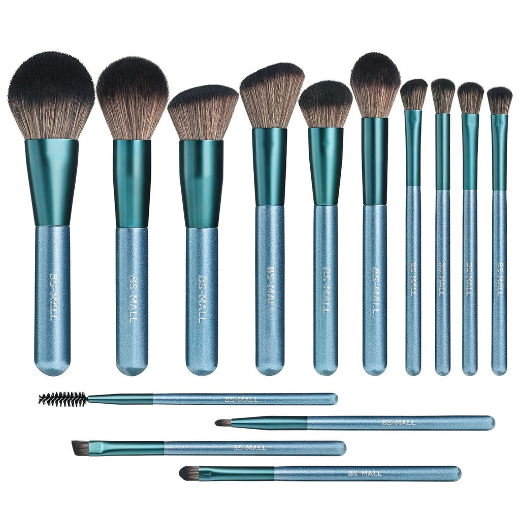Buy now BS-MALL Makeup Brush Set 14Pcs Premium Synthetic Professional Makeup Brushes Foundation Powder Blending Concealer Eye shadows Blush Makeup Brush Kit Deep Starry Blue Default at indiglob india