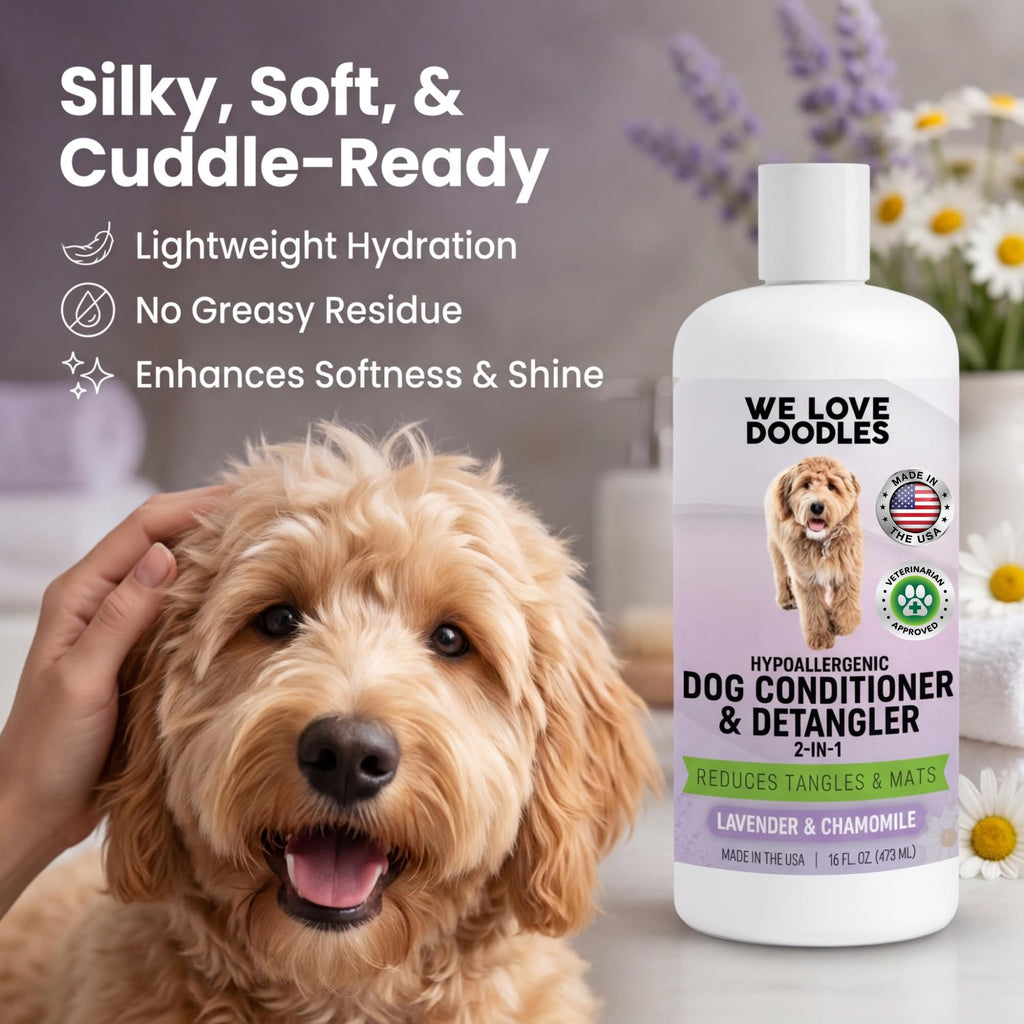 2-in-1 Dog Conditioner & Detangler, for Doodles & Poodles, Lavender, 16OZ