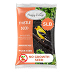 Happy Wings 5LB Thistle Seed Bird Food, 100% Natural, Extra Clean, No Grow