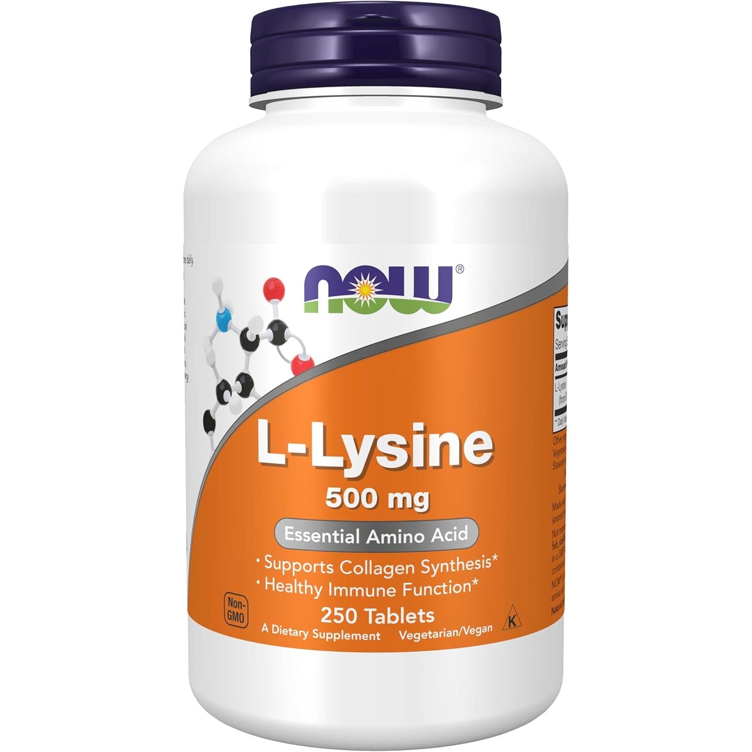 Buy now NOW Supplements, L-Lysine (L-Lysine Hydrochloride) 500 mg, Amino Acid, 250 Tablets at indiglob india