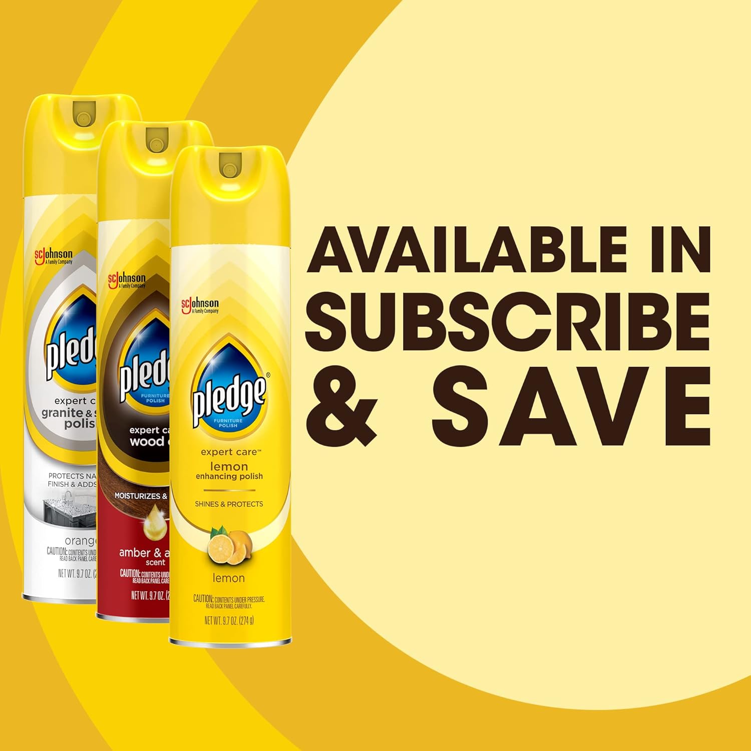 Buy now Pledge Enhancing Polish, Furniture & Wood Spray, Lemon Scent, 9.7oz at indiglob india