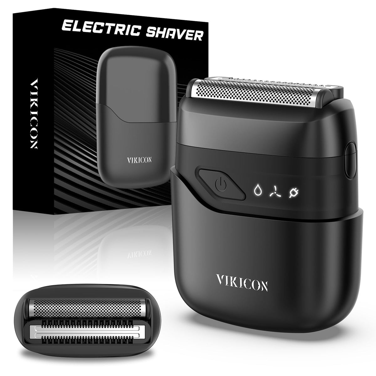 VIKICON Electric Foil Shaver for Men, Compact Portable Mini Razor for Face