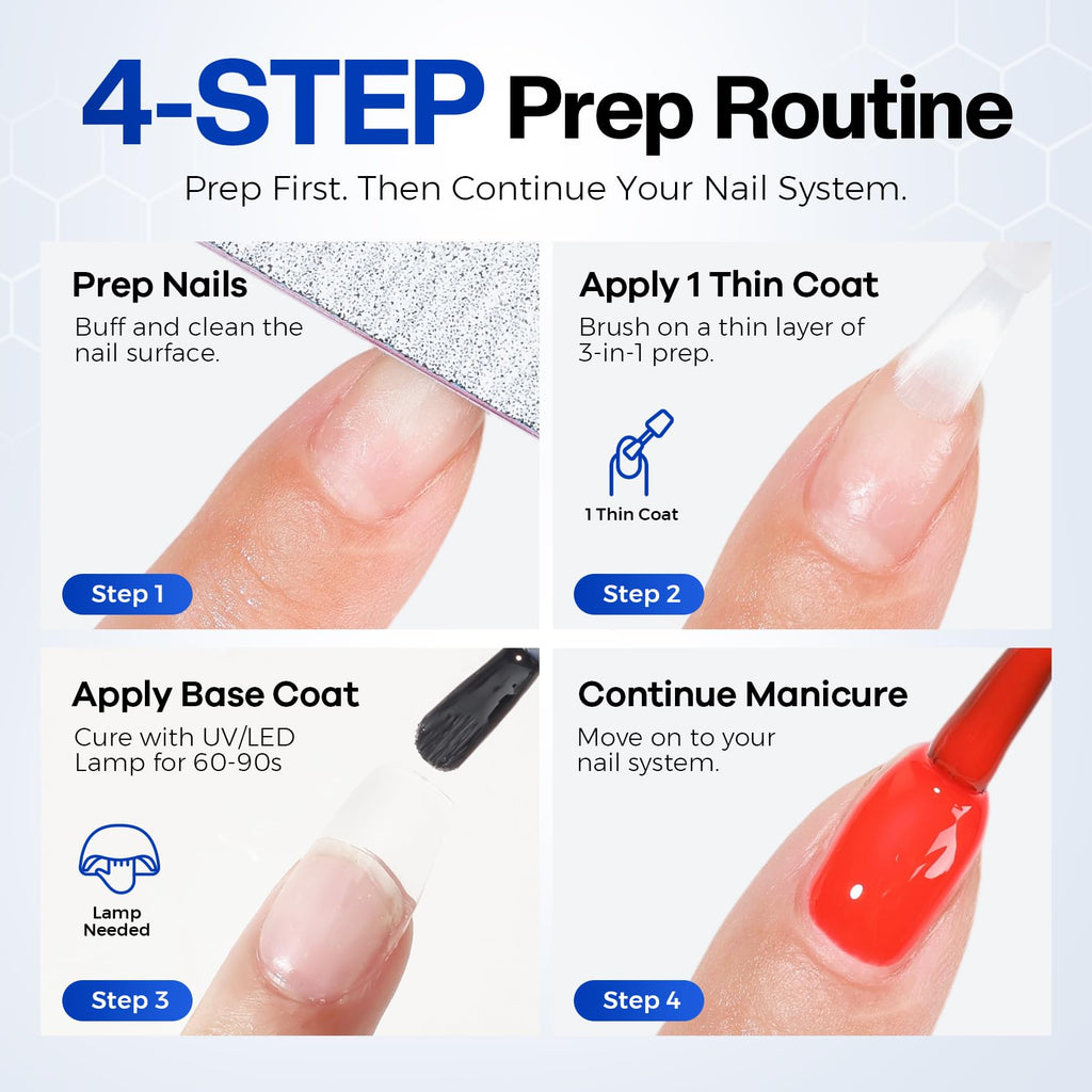 Morovan 3-in-One Nail Dehydrator and Primer: HEMA-Free Nourishing Care Prep