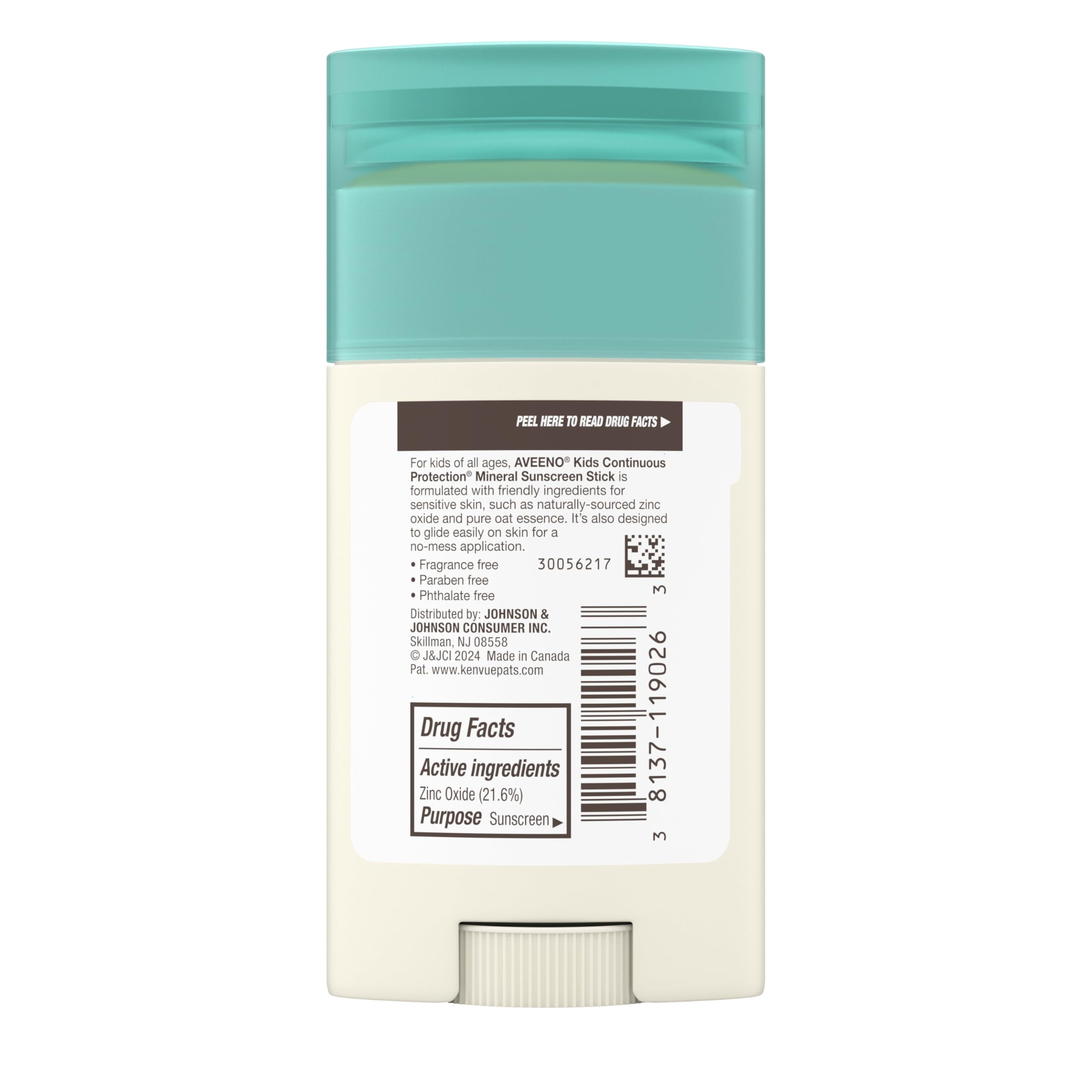 Buy now Aveeno Kids Continuous Protection Zinc Oxide Mineral Sunscreen Stick for Sensitive Skin, Face & Body Sunscreen Stick for Kids with Broad Spectrum SPF 50, Sweat- & Water-Resistant, 1.5 oz at indiglob india