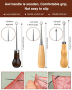 BAGERLA Heavy Duty Sewing Kit, Needle and Thread Kit with Upholstery Thread Needles Sewing Awl Seam Ripper for Car Seats Carpets Shoes Backpacks DIY Crafting