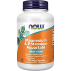 Buy now NOW Foods Supplements, Magnesium & Potassium Aspartate with Taurine, Heart Health*, 120 Veg Capsules 120 Count (Pack of 1) at indiglob india