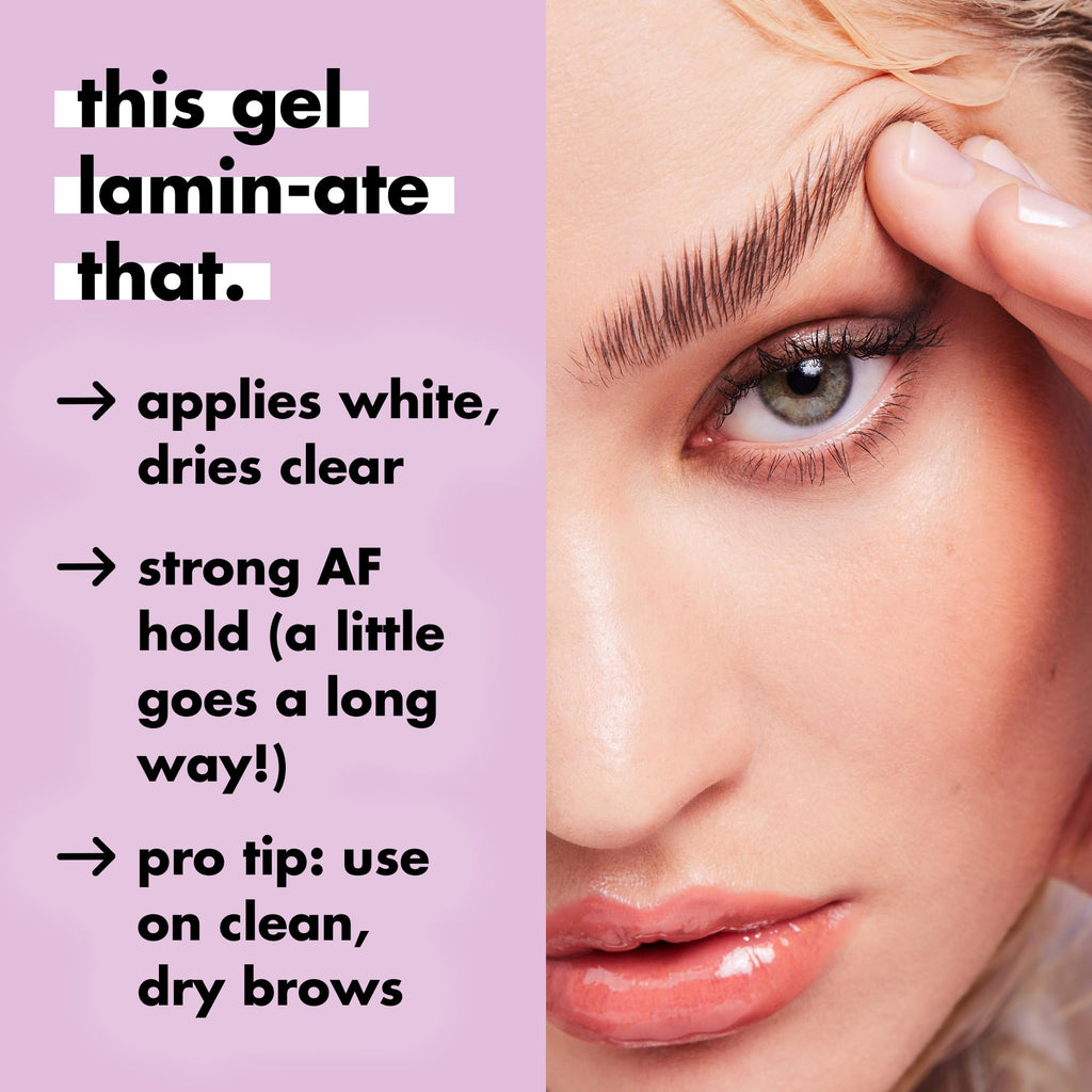 e.l.f. Brow Laminating Gel | Strong-Hold, Clear-Drying & Water-Resistant Brow Gel Creates Laminated Brows, Comb & Sculpt Brows, Vegan & Cruelty-free
