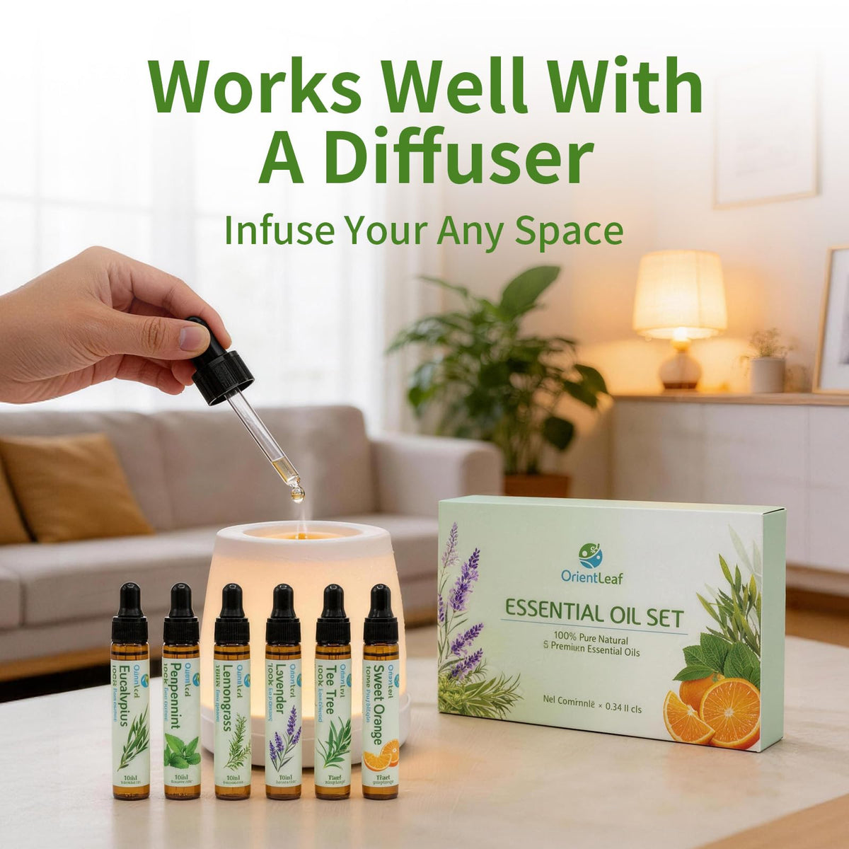 Essential Oil Gift Set, Blends for Diffusers, Aromatherapy, Humidifiers
