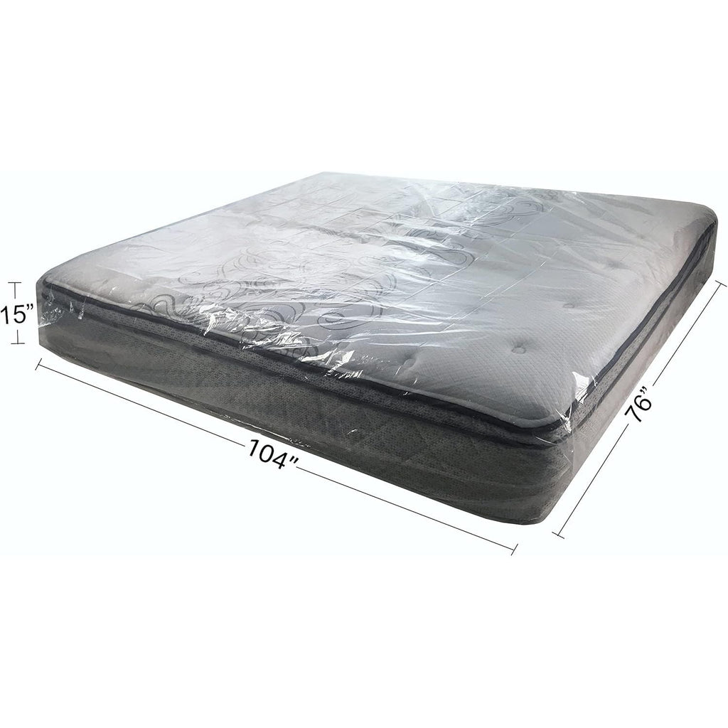 Buy now uBoxes Moving Supplies King Mattress Cover/Bag 76" x 15" x 104", Clear at indiglob india