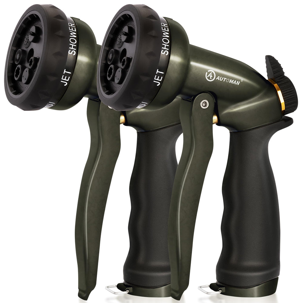 Buy now AUTOMAN-Garden-Hose-Nozzle, ABS Water Spray Nozzle with 7 Adjustable Watering Patterns, Slip Resistant for Watering Plants, Lawn& Garden, Washing Cars, Cleaning, Showering Pets & Outdoor Fun. at indiglob india