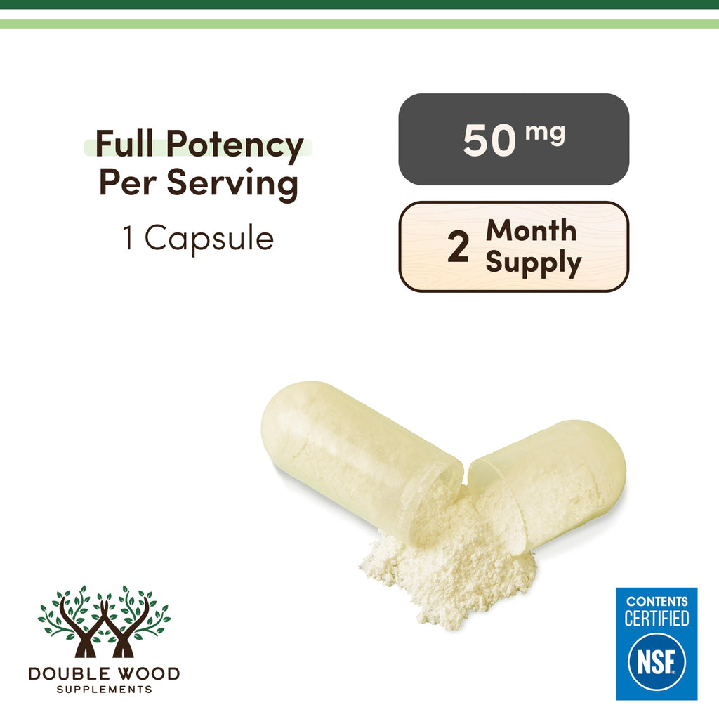 Apigenin 50mg, Chamomile Flavonoid, Daily Sleep + Relaxation, 60 Capsules | Daily Non-Habit-Forming Supplement for Calm + Restful Sleep, Hormonal Balance Support, 2-Month Supply, Third-Party Tested