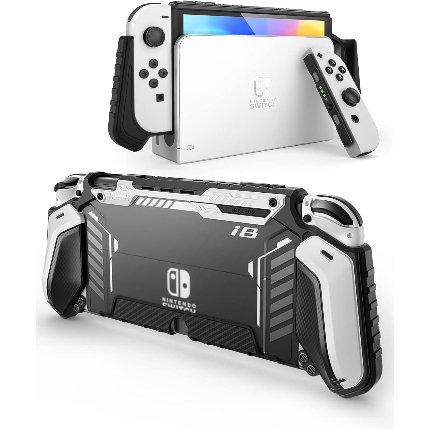 Buy now i-Blason Armorbox for Nintendo Switch OLED Case 2021 Dockable Comfortable Grip Protective Anti-Scratch Case Compatible with Nintendo Switch OLED Model and Joy-Con Controller (White) White at indiglob india