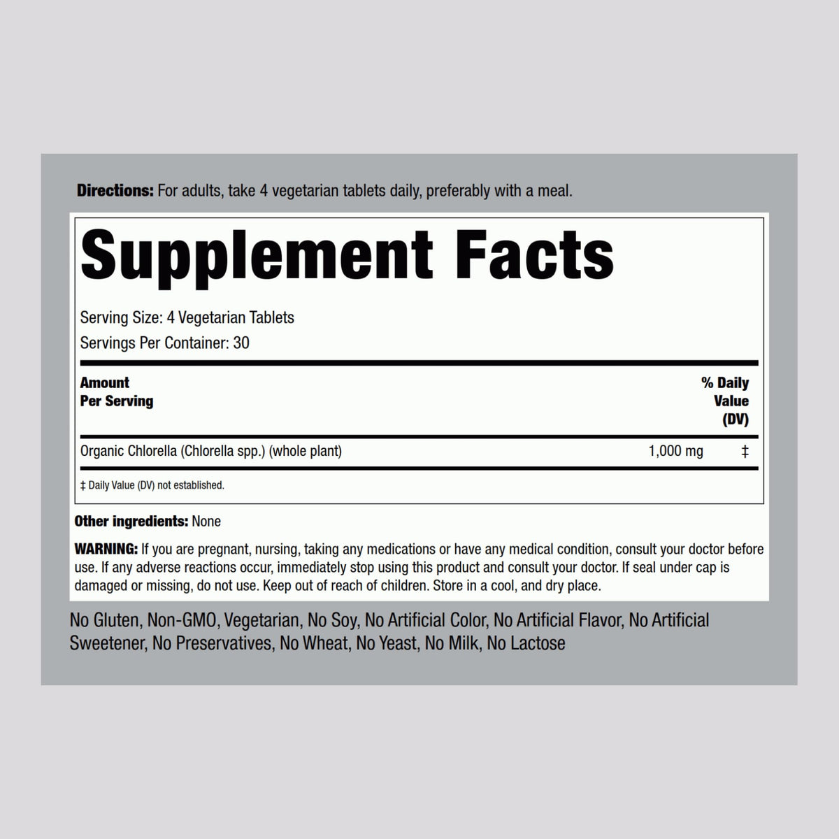 Piping Rock Chlorella | 1000mg | 120 Tablets