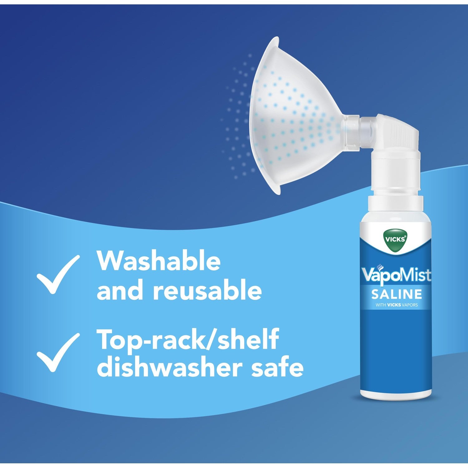 Buy now Vicks VapoMist Saline, Gentle Saline Mist with Soothing Vicks Vapors, Non- Medicated, 1.7 oz at indiglob india