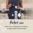 Tommee Tippee Milk Powder Dispensers, Pack of 6, Baby Formula Powder Containers, Ideal for Feeding while Travelling, Fits 8 Scoops per Pot