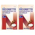 Nicorette Nicotine Gum 2mg, Quit Smoking Aid, Cinnamon Surge, 100 Ct, 2 Pk
