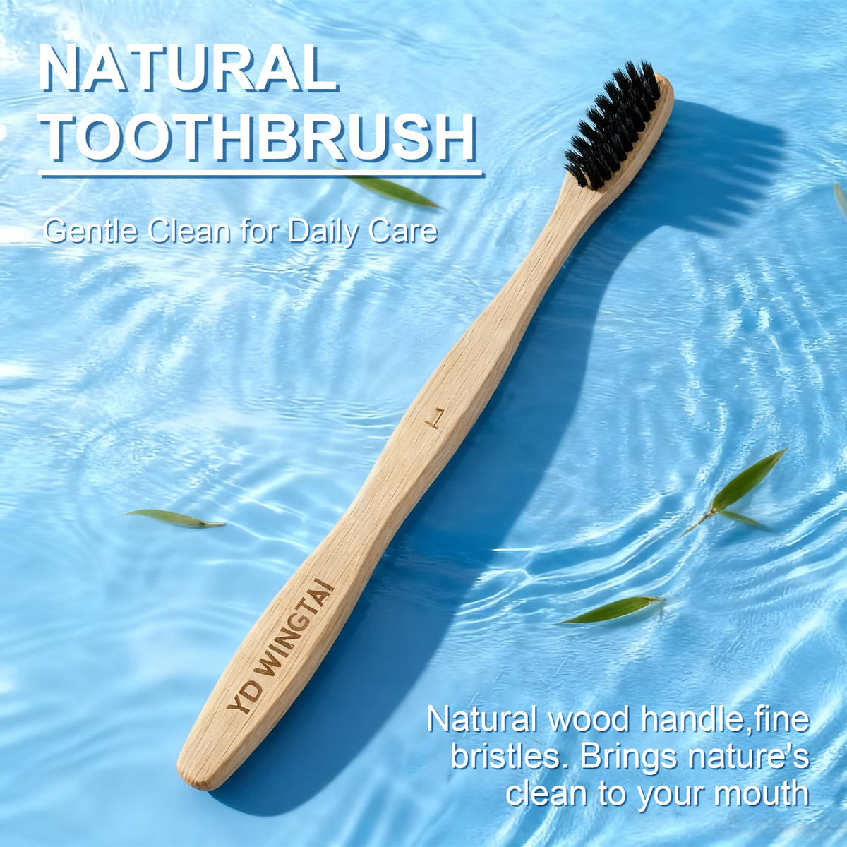 Bamboo Toothbrushes Wooden 12pack Natural Organic Charcoal Brush