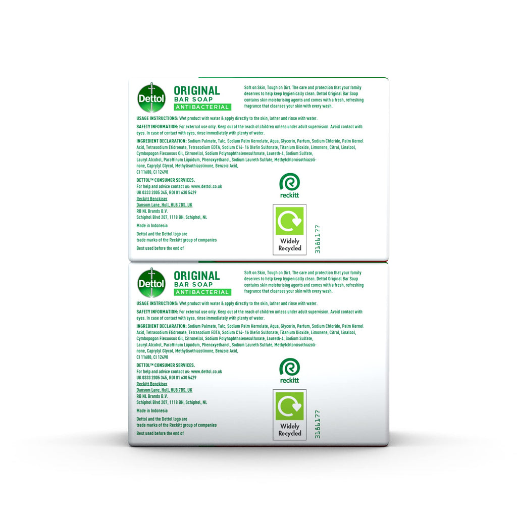 Buy now Dettol Anti Bacterial Original Soap 100g Twin Pack Dermatologically Tested at indiglob india