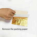 Homepal 100pcs Imitation Gold Leaf for Arts, Gilding Crafting, Painting, Furniture Decoration, Imitation Gold Foil Sheets 5.5" x 5.5"