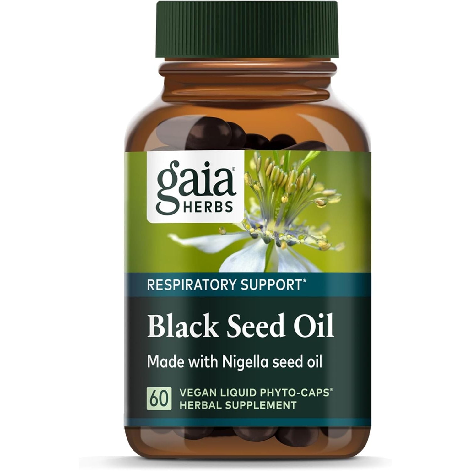 Buy now Gaia Herbs Black Seed Oil - Cold-Pressed Capsules for Lung, Respiratory, and Antioxidant Support - with Organic Nigella Seed Oil - Herbal Supplement - 60 Vegan Liquid Phyto-Capsules (30-Day Supply) Default at indiglob india