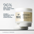 RoC Resurfacing Disks, Line Smoothing Exfoliating Makeup Remover Pads 28 CT | Disks for wrinkles and skin tone, self-foaming exfoliating face pads with glycerin, textured + smooth sides, non-comedogenic