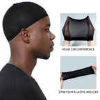 Fandamei Wig Cap for Men, 4PCS Black Hair Stocking Cap, Nylon Wig Caps Black, Hair Net for Men, Stretchy, Natural, Lightweight Wave Caps