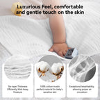 Synrroe Burp Cloths Large, Muslin Burp Cloths for Baby, Extra Absorbent and Soft, 6 Layers 20 by 10 Inches 100% Cotton (White Large 4 Pack)