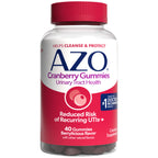 AZO Cranberry Gummies for Urinary Tract Health Women & Men, 40 Count | From the #1 Doctor Recommended Brand± Cranberry Supplement with Clinically Proven Pacran®, Helps Cleanse & Protect*