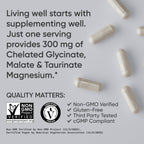 Sports Research® Triple Magnesium Complex 300mg, 120 Veggie Capules | Cheleated Magnesium Glycinate, Taurinate & Malate (Chelamax®) for Enhanced Bioavailability* - Non-GMO, Certified Vegan