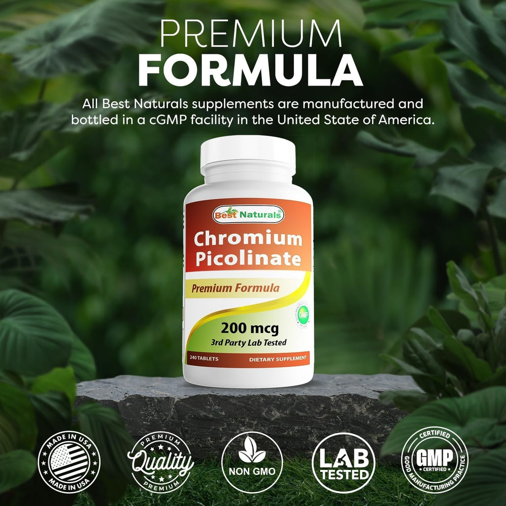 Buy now Best Naturals Chromium Picolinate Tablet, 200 mcg, 240 Count at indiglob india