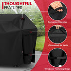 Unicook 60 Inch Heavy Duty Waterproof Grill Cover for Outdoor Grill
