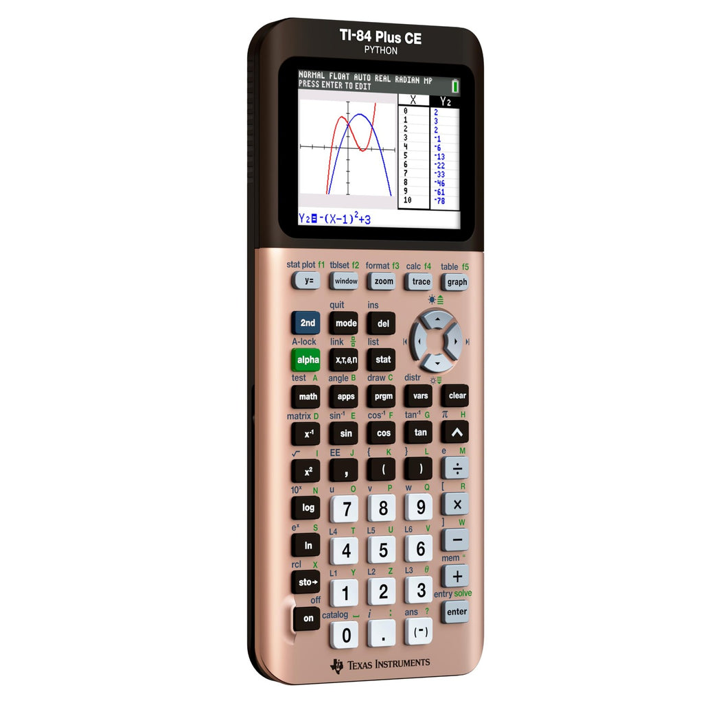 TI-84 Plus CE Graphing Calculator Texas Instruments, Rose Curve Gold