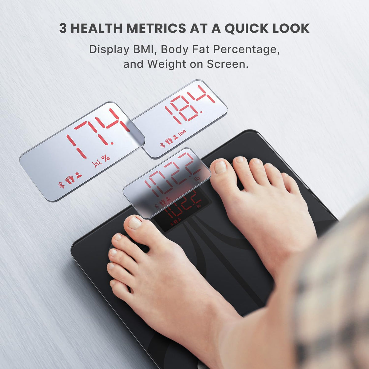 RENPHO Elis 1 Smart Scale, USB-C Rechargeable, 13 Body Metrics, 400lbs