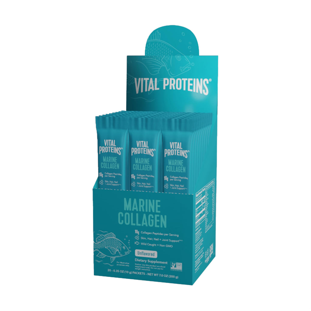 Vital Proteins Marine Collagen Peptides Powder Supplement, 7.8oz | Marine Collagen Peptides, Supports Hair Skin Nails & Joints, Hydrolyzed Collagen, 12g Per Serving