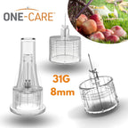 ONE-CARE Pen Tips, 31G x 8mm, Ultra-Fine, Twist-On Design, 100 Count
