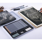 HNIHUY Sketch Drawing Pencils Set, 17 Pcs, Graphite Pencils (8B-4H)