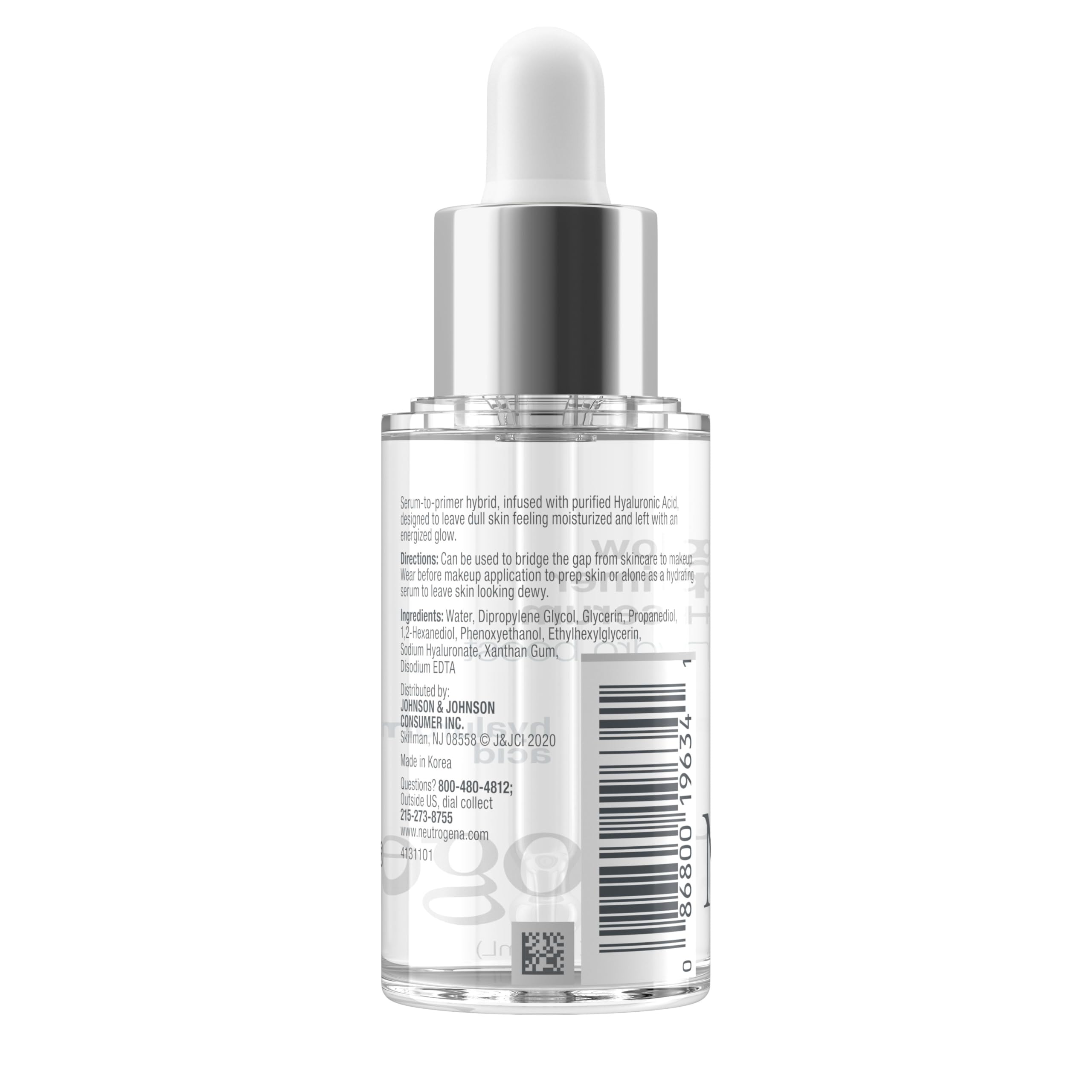 Buy now Neutrogena Hydro Boost Glow Booster Primer & Serum, Hydrating & Moisturizing Face Serum-to-Primer Hybrid, Infused with Purified Hyaluronic Acid & Designed to Instantly Hydrate, 1.0 fl. oz at indiglob india