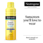 Buy now Neutrogena Beach Defense Sunscreen Spray SPF 70 - Broad Spectrum Sun Protection for Face & Body, Water-Resistant Sunscreen Formula, Lightweight & Fast-Absorbing, 6.5 fl. oz. (184 mL) at indiglob india