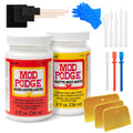 Mod Podge Bundle, 8 Ounce Gloss and Matte Medium Waterproof Sealer, Pixiss Accessory Kit with Foam Brushes, Gloves, Glue Spreaders and More 8oz