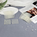 1982 Pcs Self-Adhesive Pearl Stickers, Multiple Sizes, Decorative Pearl Gems for Face, Crafts, Hair, Makeup, Nail