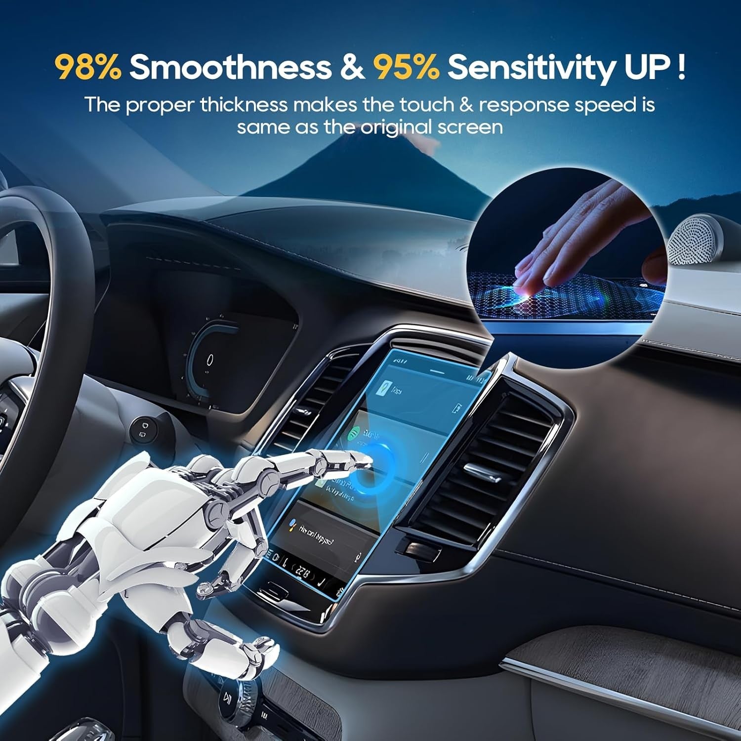 Buy now LFOTPP 2016-2018 Volvo V90 XC90 S90 Sensus 8.7 Inch Car Navigation Screen Protector,9H Tempered Glass Infotainment Screen Center Touch Screen Protector Anti Scratch High Clarity at indiglob india