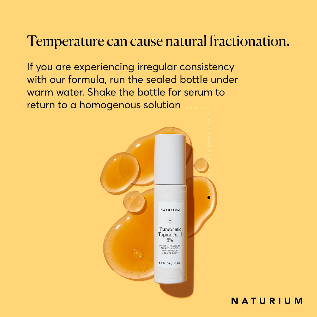 Naturium Tranexamic Topical Acid 5%, Face & Skin Care, 1 fl oz | Serum for Even Tone & Texture, Targets Dark Spots, Boosts Radiance with Kojic Acid, Niacinamide & Licorice Root
