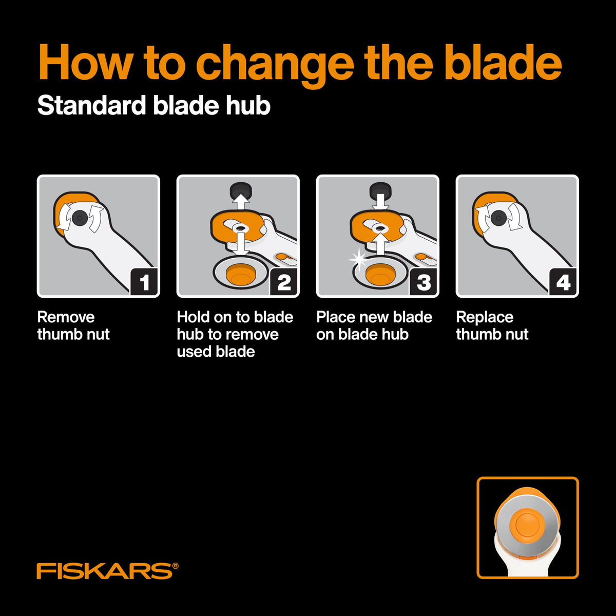 Fiskars 60mm Loop Titanium SoftGrip Rotary Cutter for Fabric & Sewing