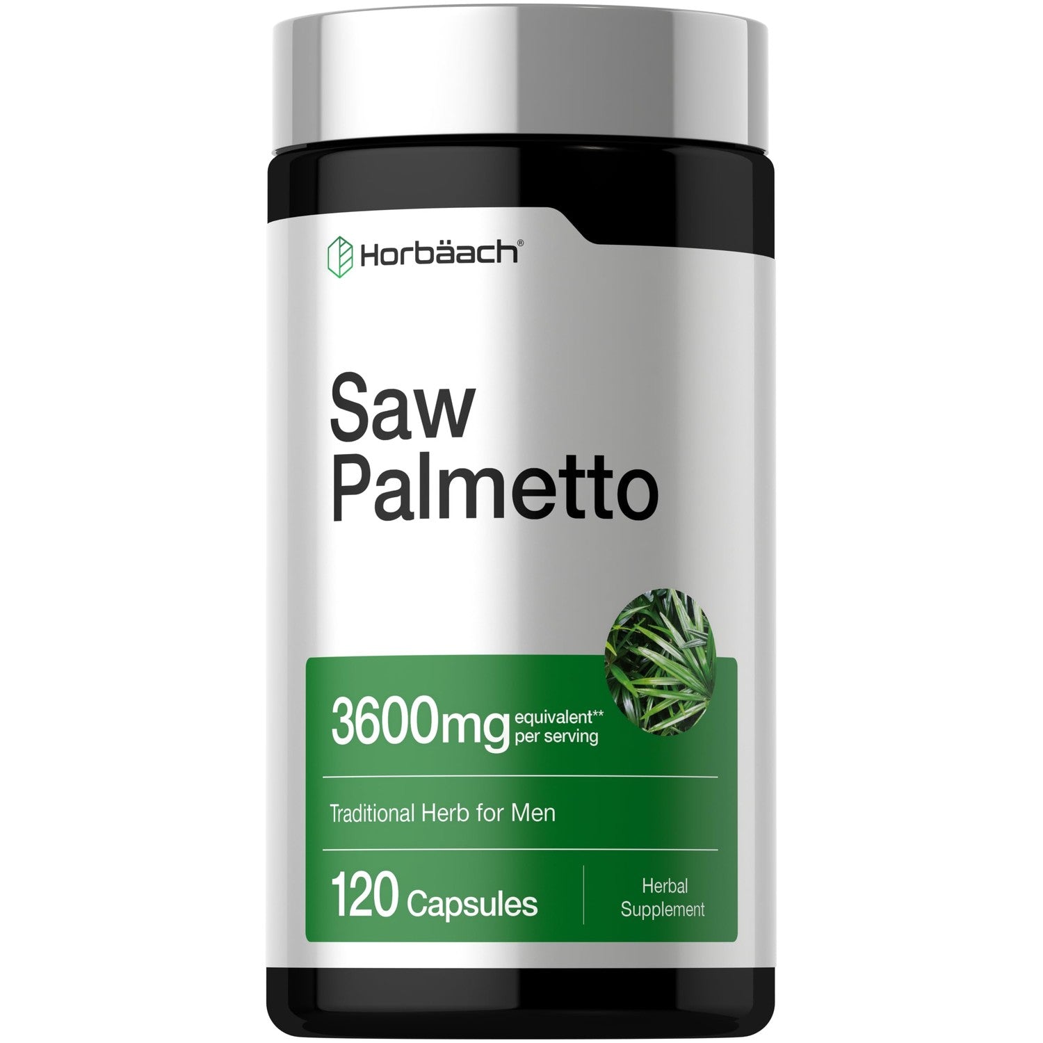 Horbäach Saw Palmetto Extract | 120 Capsules | from Saw Palmetto Berries | Non-GMO and Gluten Free Formula